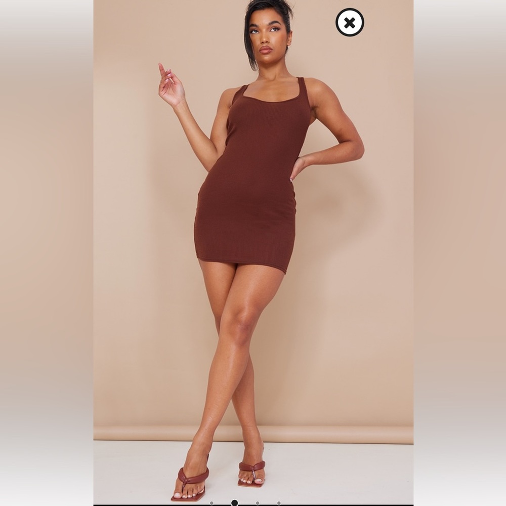 Chocolate bodycon dress